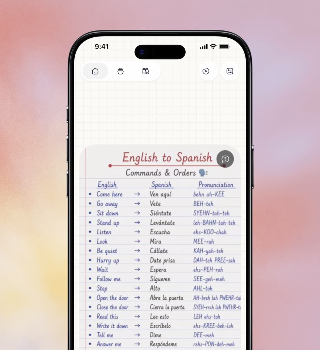 Photograph your language material