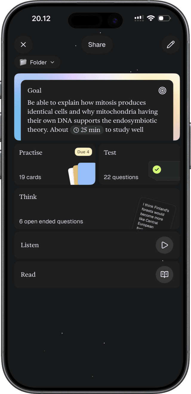 Lexie app showing a practice question