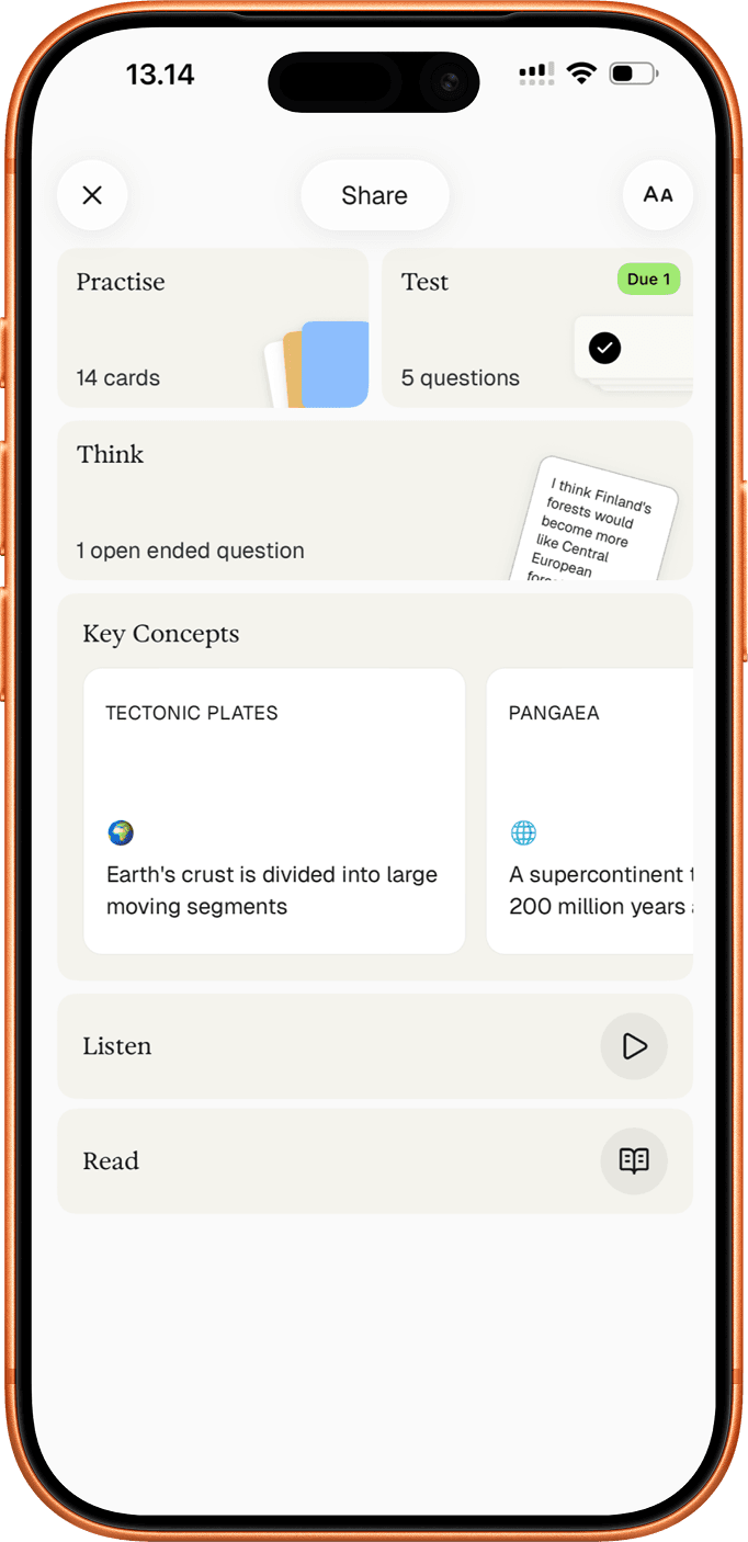 Lexie generates a study set from your notes