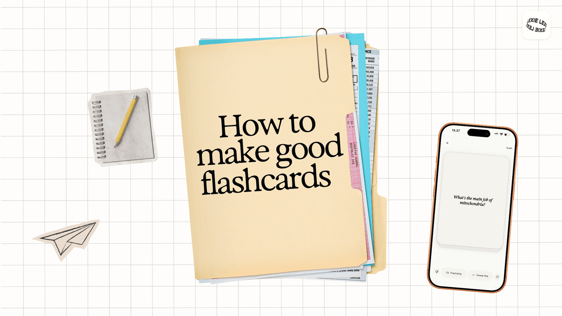 Illustration of well-formed flashcards