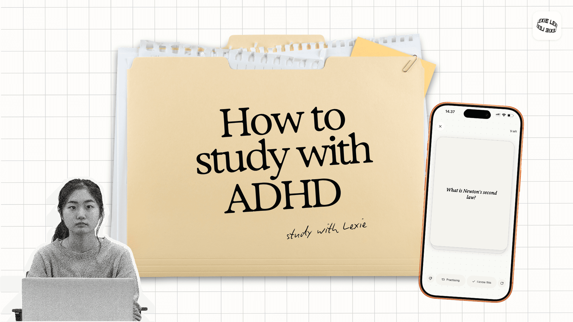 Illustration for studying with ADHD