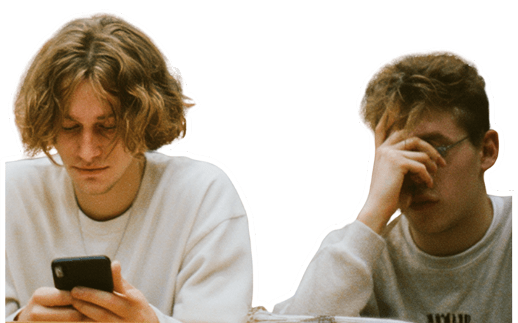 Two students studying together