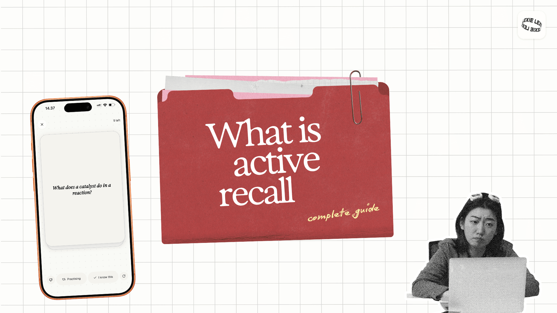 Illustration of active recall self-testing