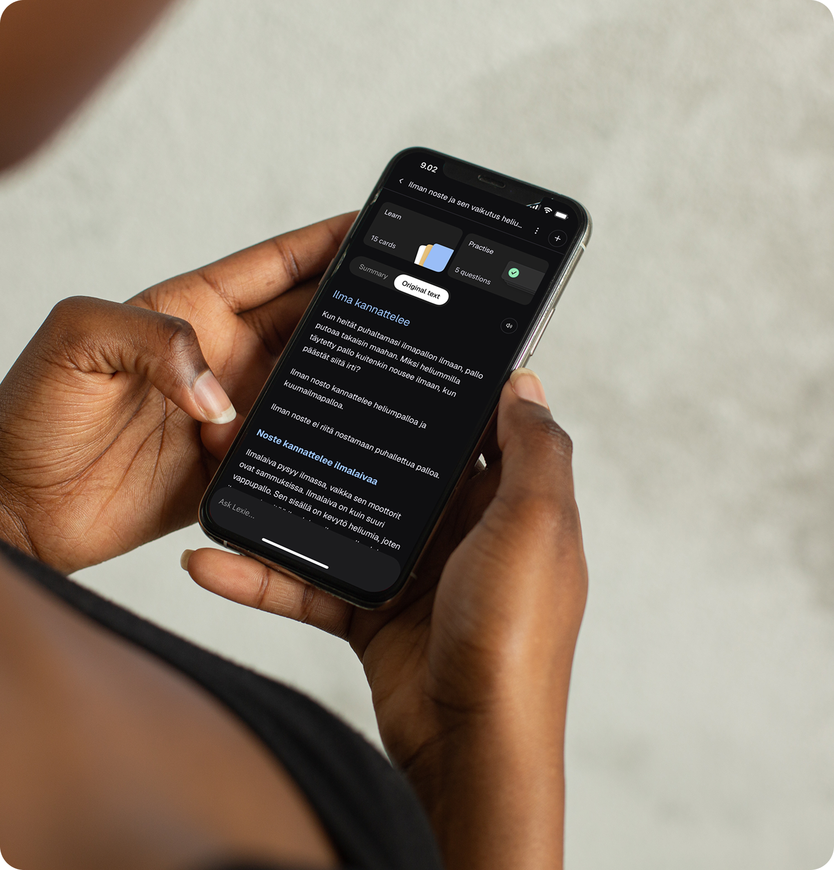 Lexie app interface